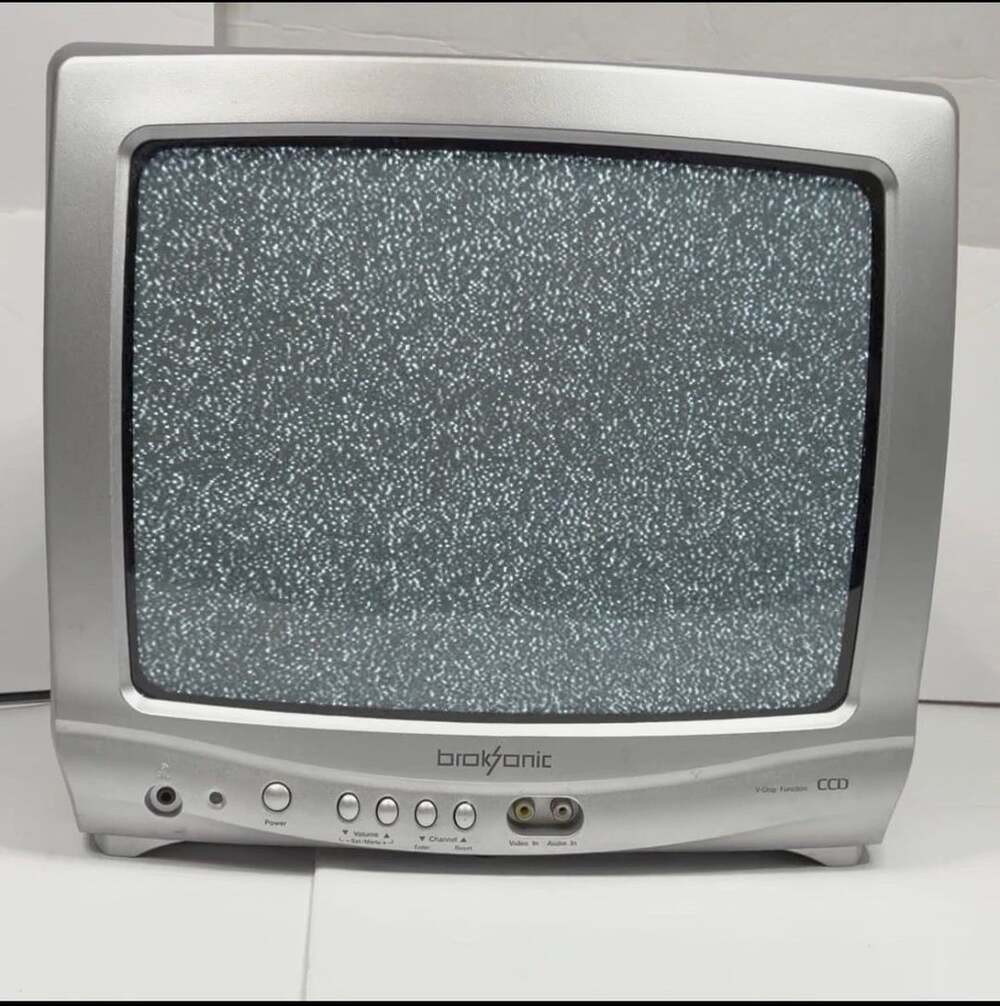 Broksonic 13” Vintage CRT TV CTVG-4563TCT Retro Gaming AV Input (TESTED)
